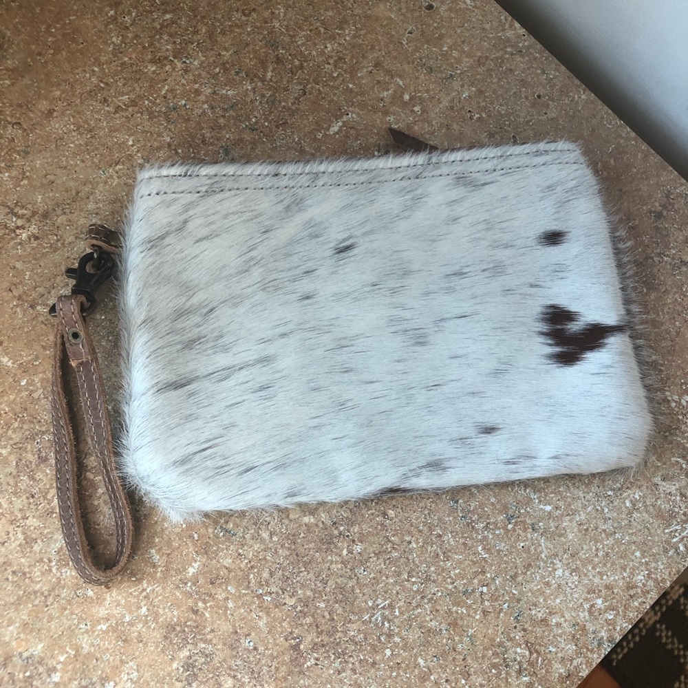 Myra cowhide clutch